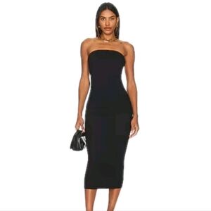 Michael Stars Rosella Strapless Midi Dress In Black Size XS